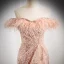 Scintillantes Champagne Perlage Paillettes Robe De Bal 2024 Trompette / Sirène Gland De l'épaule Sans Manches Dos Nu Train De Balayage Promo Robe De Ceremonie