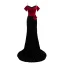 Chic / Belle Bordeaux Fleur Paillettes Satin Robe De Bal 2024 Trompette / Sirène Bretelles Spaghetti Sans Manches Dos Nu Train De Balayage Promo Robe De Ceremonie