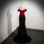 Chic / Belle Bordeaux Fleur Paillettes Satin Robe De Bal 2024 Trompette / Sirène Bretelles Spaghetti Sans Manches Dos Nu Train De Balayage Promo Robe De Ceremonie