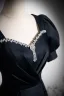Elegant Black Rhinestone Prom Dresses 2024 A-Line / Princess Square Neckline Puffy Short Sleeve Backless Floor-Length / Long Prom Formal Dresses