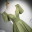 Élégant Vert Cendré Satin Robe De Bal 2024 Princesse Encolure Carrée Manches Courtes Dos Nu Longue Promo Robe De Ceremonie