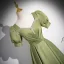 Elegant Sage Green Rhinestone Satin Prom Dresses 2024 A-Line / Princess Square Neckline Short Sleeve Backless Floor-Length / Long Prom Formal Dresses