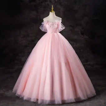 Chic Beautiful Candy Pink Rhinestone Sequins Prom Dresses 2024 Ball Gown Strapless Sleeveless Backless Floor Length Long Prom Formal Dresses