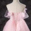 Chic / Beautiful Candy Pink Rhinestone Sequins Prom Dresses 2024 Ball Gown Strapless Sleeveless Backless Floor-Length / Long Prom Formal Dresses