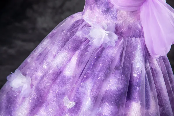 Chic / Beautiful Lilac Sequins Appliques Prom Dresses Ball Gown 2024 Strapless Sleeveless Backless Floor-Length / Long Prom Formal Dresses