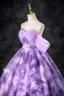 Chic / Beautiful Lilac Sequins Appliques Prom Dresses Ball Gown 2024 Strapless Sleeveless Backless Floor-Length / Long Prom Formal Dresses