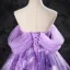 Chic / Beautiful Lilac Sequins Appliques Prom Dresses Ball Gown 2024 Strapless Sleeveless Backless Floor-Length / Long Prom Formal Dresses
