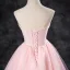 Chic / Belle Rose Bonbon Perlage Paillettes Robe De Bal 2024 Robe Boule Bustier Sans Manches Dos Nu Longue Promo Robe De Ceremonie
