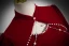 Chic / Beautiful Burgundy Pearl Velvet Prom Dresses 2024 Ball Gown High Neck Long Sleeve Backless Floor-Length / Long Prom Formal Dresses