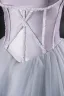 Elegant Silver Grey Beading Prom Dresses 2024 Ball Gown Strapless Sleeveless Backless Floor-Length / Long Prom Formal Dresses