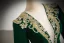 Elegante Dunkelgrün Perlenstickerei Pailletten Samt Ballkleider 2024 Ballkleid Rundhalsausschnitt Lange Ärmel Lange Ball Festliche Kleider