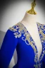 Vintage / Retro Royal Blue Beading Sequins Prom Dresses 2024 Ball Gown V-Neck Long Sleeve Floor-Length / Long Prom Formal Dresses