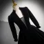 Vintage / Retro Black Velvet Prom Dresses 2024 Ball Gown High Neck Long Sleeve Floor-Length / Long Prom Formal Dresses