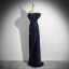 Elegant Black Empire Evening Dresses 2024 Off-The-Shoulder Sleeveless Backless Floor-Length / Long Evening Party Formal Dresses