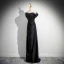 Elegant Black Empire Evening Dresses 2024 Off-The-Shoulder Sleeveless Backless Floor-Length / Long Evening Party Formal Dresses