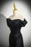 Elegant Black Empire Evening Dresses 2024 Off-The-Shoulder Sleeveless Backless Floor-Length / Long Evening Party Formal Dresses