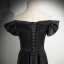 Elegant Black Empire Evening Dresses 2024 Off-The-Shoulder Sleeveless Backless Floor-Length / Long Evening Party Formal Dresses