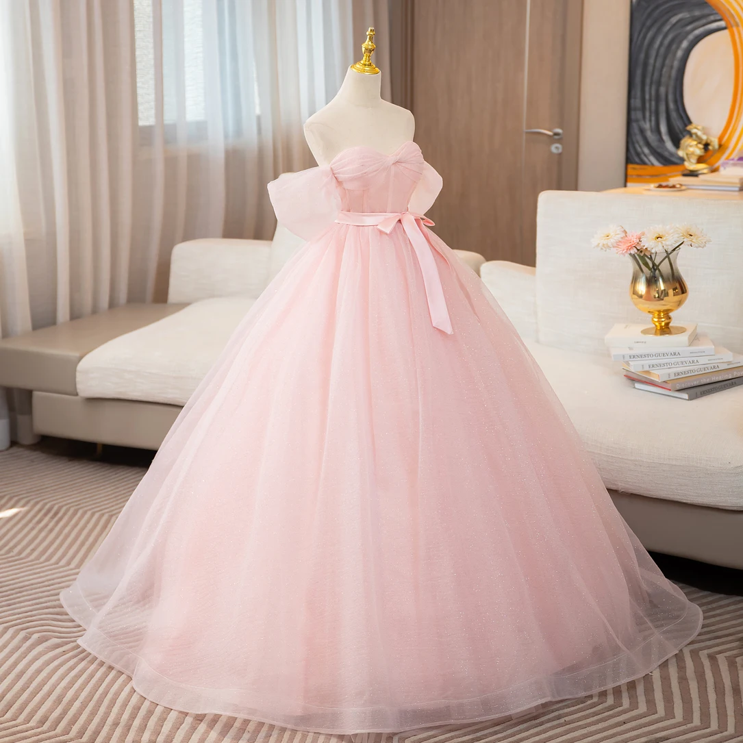 slim fit dress slacks Hot Pink Sequins Lace Prom Gown Single Shoulder Sparkly Prom Dresses with Slit ARD3092 main image 1