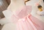 Élégant Rougissant Rose Glitter Robe De Bal 2024 Robe Boule De l'épaule Manches Courtes Dos Nu Noeud Ceinture Longue Promo Robe De Ceremonie
