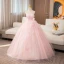 Elegant Blushing Pink Appliques Prom Dresses 2024 Ball Gown Strapless Sleeveless Backless Floor-Length / Long Prom Formal Dresses
