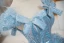 Charming Sky Blue Glitter Tassel Prom Dresses 2024 Ball Gown Square Neckline Bow Sleeveless Backless Floor-Length / Long Prom Formal Dresses