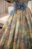 Unusual Multi-Colors Appliques Prom Dresses 2024 Ball Gown Square Neckline Puffy Short Sleeve Backless Floor-Length / Long Prom Formal Dresses