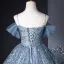 Bling Bling Sky Blue Sequins Prom Dresses 2024 Ball Gown Spaghetti Straps Sleeveless Backless Floor-Length / Long Prom Formal Dresses