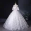 Flower Fairy Champagne Pearl Sequins Appliques Prom Dresses 2024 Ball Gown Off-The-Shoulder Puffy Short Sleeve Backless Floor-Length / Long Prom Formal Dresses