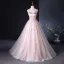 Elegant Lyserød Beading Pailletter Gallakjoler 2024 Balkjole Spaghetti Straps Ærmeløs Halterneck Lange Galla Kjoler
