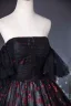 Flower Fairy Black Glitter Prom Dresses 2024 Ball Gown Strapless Sleeveless Backless Floor-Length / Long Prom Formal Dresses