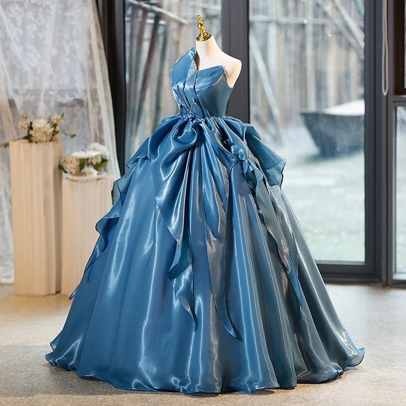 chinese dress ladies A-line Unique Stain Side Slit Popular Vintage Princess Wedding Dresses –  bridalsew main image 0