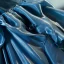 Elegant Ocean Blue Satin Cascading Ruffles Beading Prom Dresses 2023 A-Line / Princess Strapless Sleeveless Backless Floor-Length / Long Prom Formal Dresses