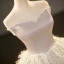 Sexy Champagne Tassel Evening Dresses 2023 Ball Gown Pearl Strapless Sleeveless Backless Floor-Length / Long Evening Party Formal Dresses