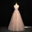 Fashion Blushing Pink Bow Prom Dresses 2024 Ball Gown Strapless Sleeveless Backless Floor-Length / Long Prom Formal Dresses