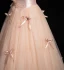 Fashion Blushing Pink Bow Prom Dresses 2024 Ball Gown Strapless Sleeveless Backless Floor-Length / Long Prom Formal Dresses
