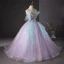 Chic / Beautiful Lavender Beading Sequins Prom Dresses 2024 Ball Gown Strapless Sleeveless Backless Floor-Length / Long Prom Formal Dresses