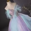 Chic / Beautiful Lavender Beading Sequins Prom Dresses 2024 Ball Gown Strapless Sleeveless Backless Floor-Length / Long Prom Formal Dresses