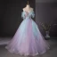Chic / Beautiful Lavender Beading Sequins Prom Dresses 2024 Ball Gown Strapless Sleeveless Backless Floor-Length / Long Prom Formal Dresses