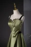 Elegant Dark Green Prom Dresses 2024 A-Line / Princess Spaghetti Straps Sleeveless Backless Floor-Length / Long Prom Formal Dresses
