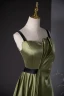 Elegant Dark Green Prom Dresses 2024 A-Line / Princess Spaghetti Straps Sleeveless Backless Floor-Length / Long Prom Formal Dresses