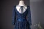 Vintage / Originale Bleu Marine Glitter Paillettes Robe De Bal 2024 Princesse Encolure Carrée 3/4 Manches Dos Nu Noeud Longue Promo Robe De Ceremonie