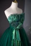 Unusual Dark Green Prom Dresses 2024 Ball Gown Strapless Sleeveless Backless Floor-Length / Long Prom Formal Dresses