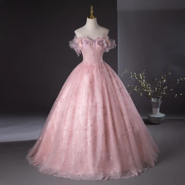 Mooie Prachtige Candy Roze Pailletten Appliques Galajurken Baljurk 2024 Strapless Mouwloos Ruglooze Lange Gala Gelegenheid Jurken