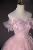 Piękne Cukierki Różowy Cekiny Aplikacje Sukienki Na Bal Suknia Balowa 2024 Bez Ramiączek Bez Rękawów Bez Pleców Długie Bal Sukienki Wizytowe