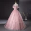 Schöne Pink Pailletten Applikationen Ballkleider Ballkleid 2024 Bandeau Ärmellos Rückenfreies Lange Ball Festliche Kleider