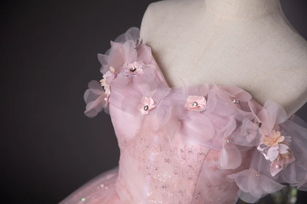 Schöne Pink Pailletten Applikationen Ballkleider Ballkleid 2024 Bandeau Ärmellos Rückenfreies Lange Ball Festliche Kleider