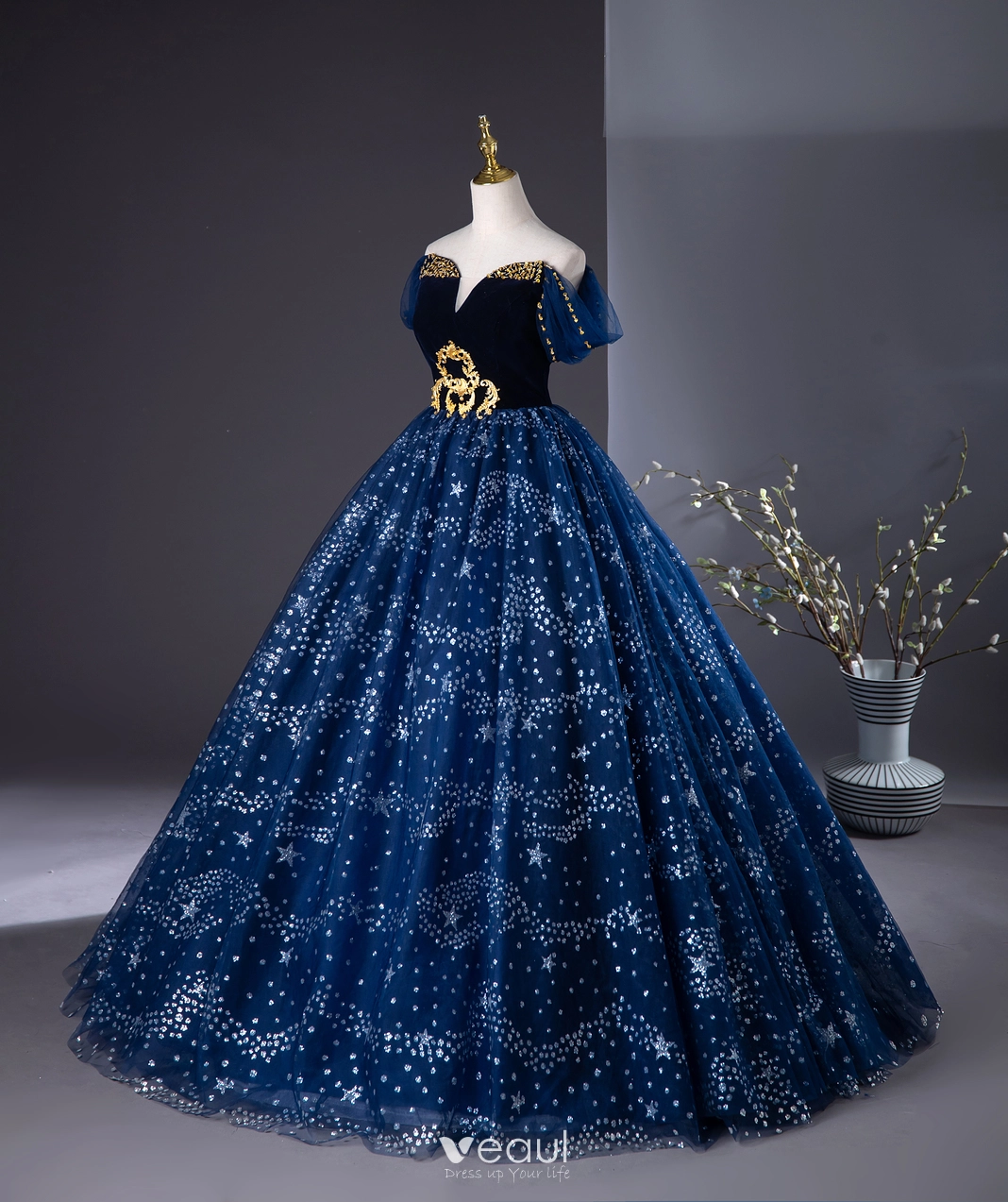 Robe princesse bleu marine top