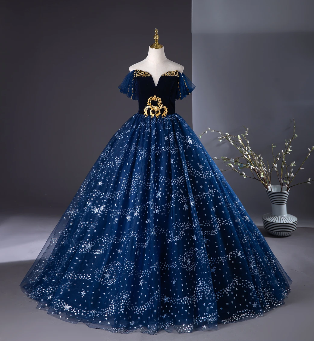 slim fit dress slacks Rhinestones Pool Blue Spandex Knit Mermaid Long Train Prom Dress main image 0