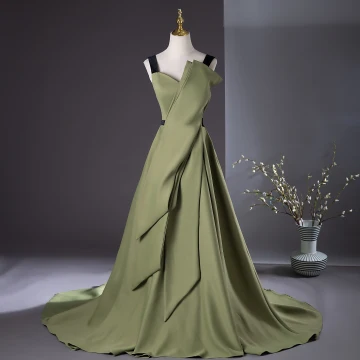 Hermoso Verde Salvia Vestidos De Gala 2024 A Line Princess Escote Cuadrado Sin Mangas Sin Espalda Largos Gala Vestidos Formales