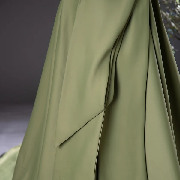Chic / Beautiful Sage Green Prom Dresses 2024 A-Line / Princess Square Neckline Sleeveless Backless Floor-Length / Long Prom Formal Dresses